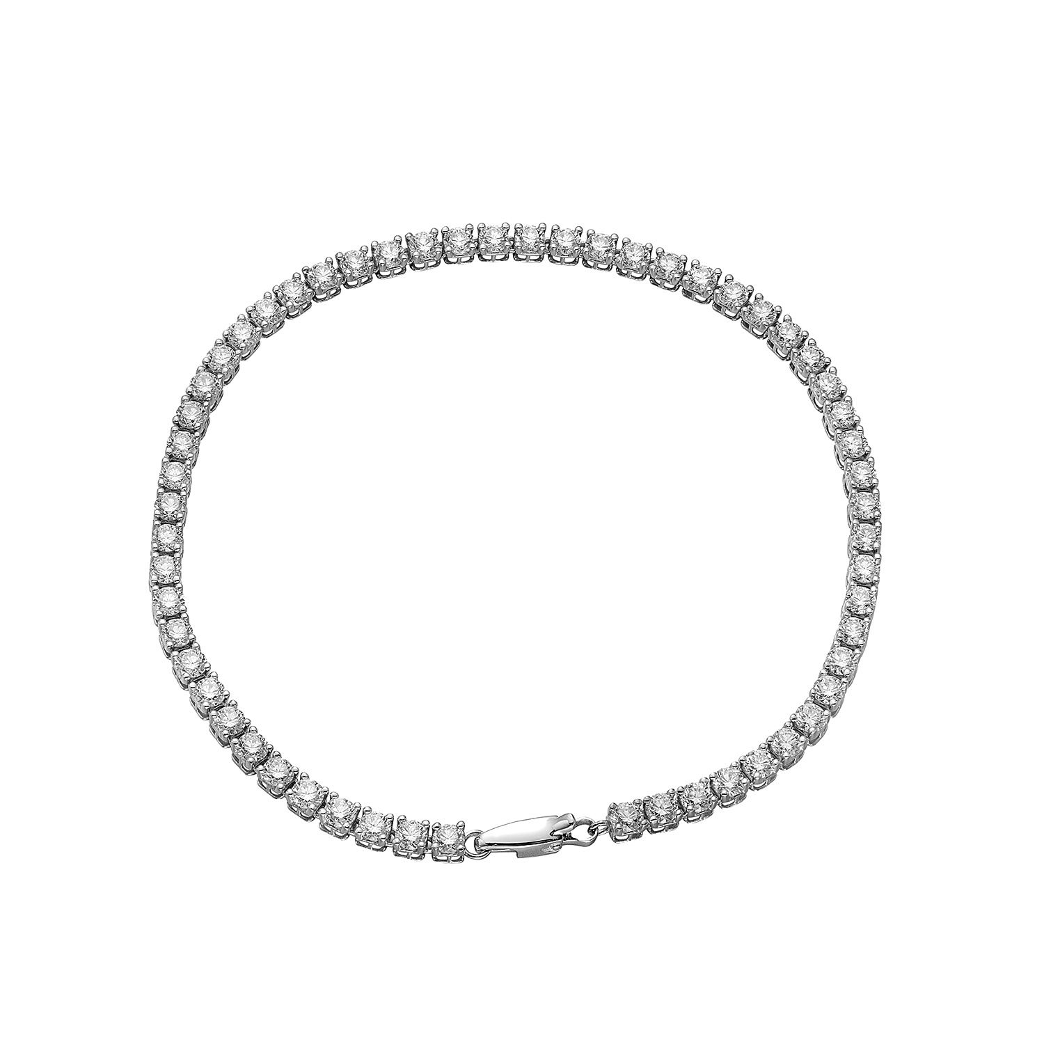14K White Gold Round Natural Diamond  Bracelet MZ2410 Natural Diamond