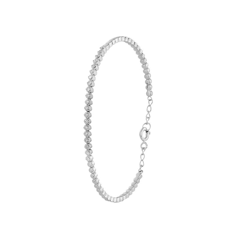 14K White/Yellow Gold Natural Diamond  Bracelet MZ2379