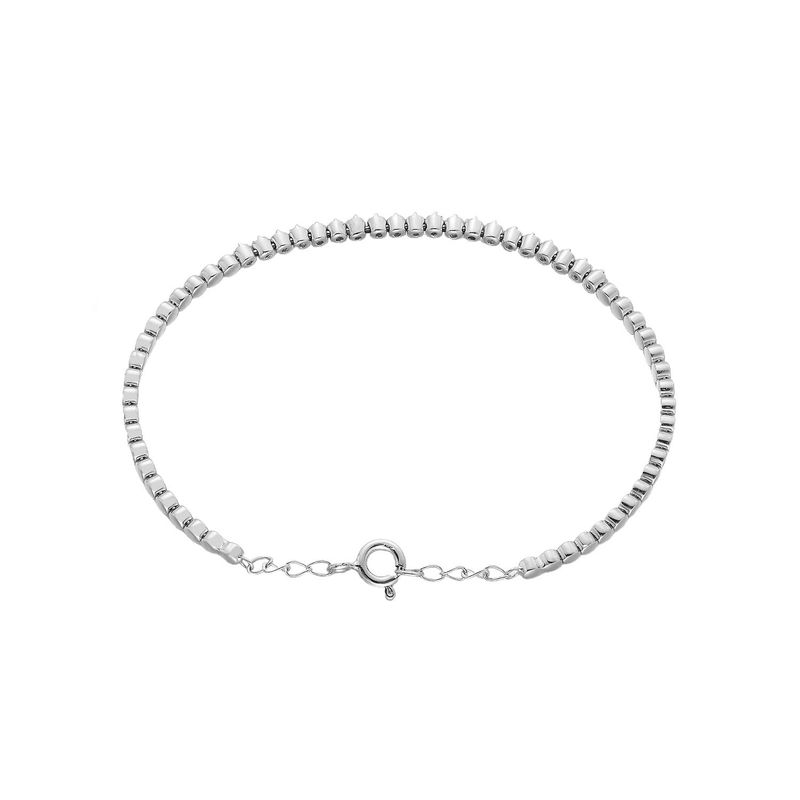 14K White/Yellow Gold Natural Diamond  Bracelet MZ2379