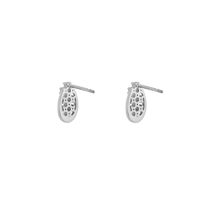 14K White/Yellow Gold Round Natural Diamond  Stud Earrings MZ10362