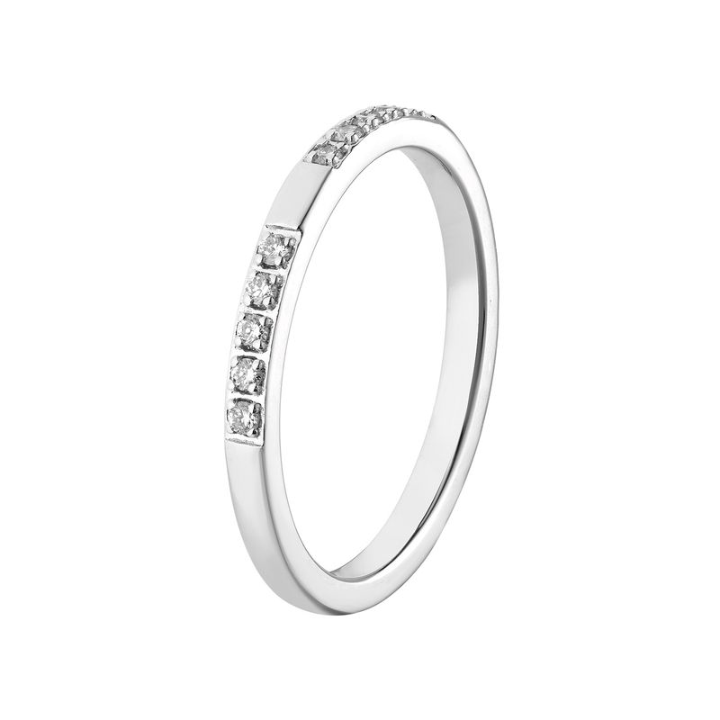 14K White Gold Round Natural Diamond  Anniversary Wedding Band MZ7346