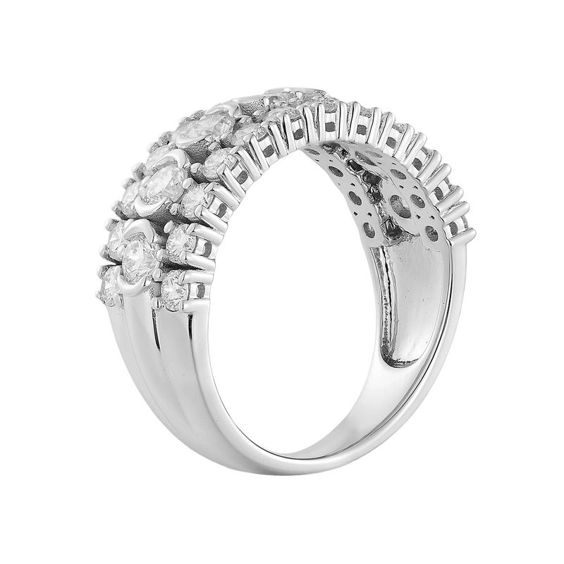 14K White Gold Natural Diamond  Wedding Band MZ11126