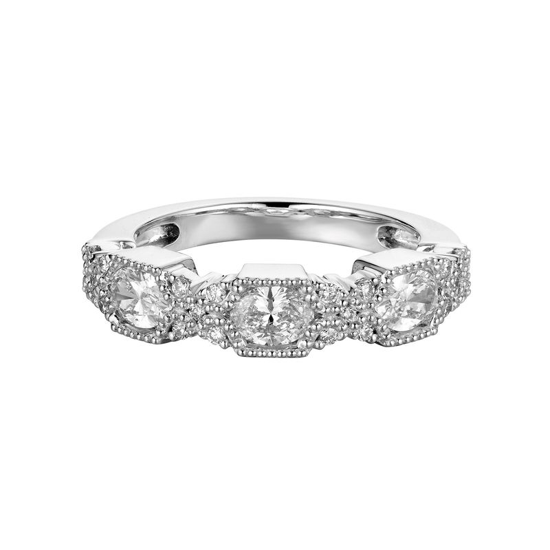14K White Gold Natural Diamond  Anniversary Band MZ5834