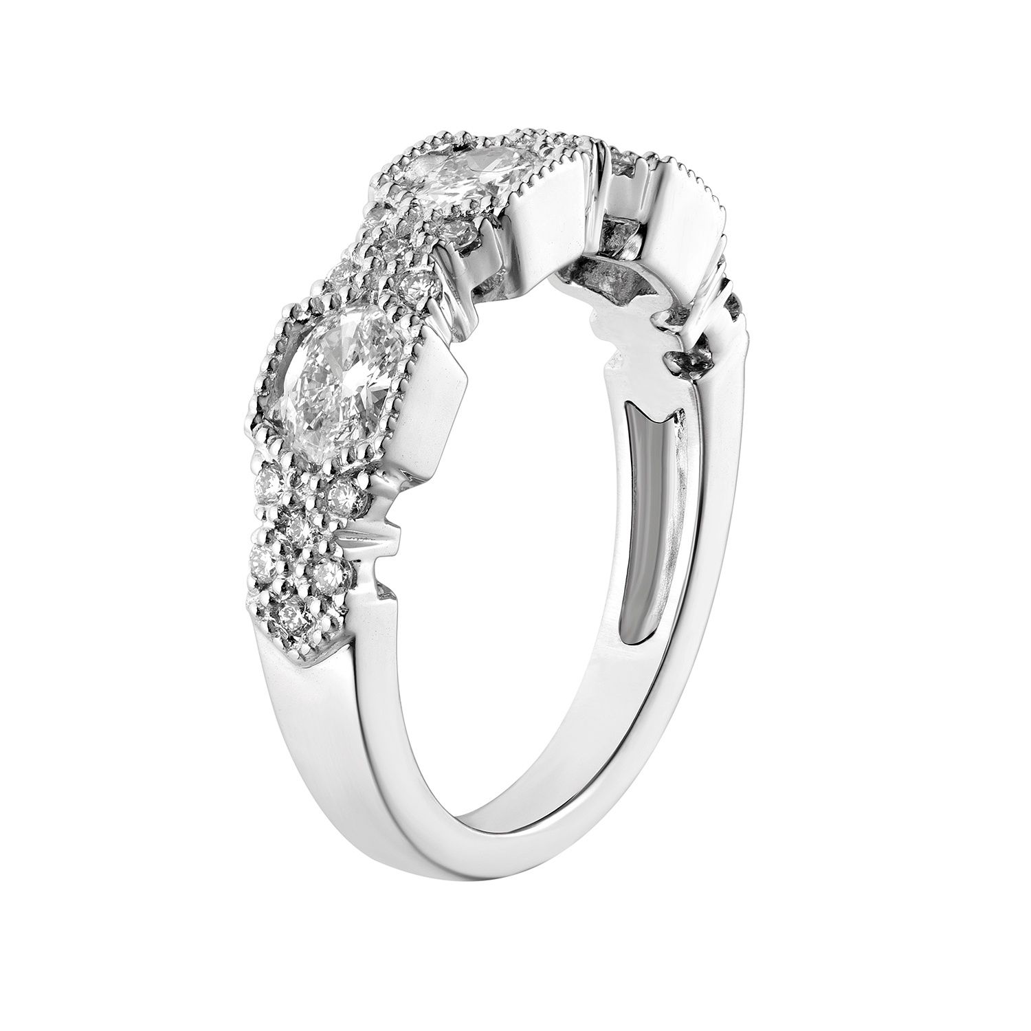 14K White Gold Natural Diamond  Anniversary Band MZ5834