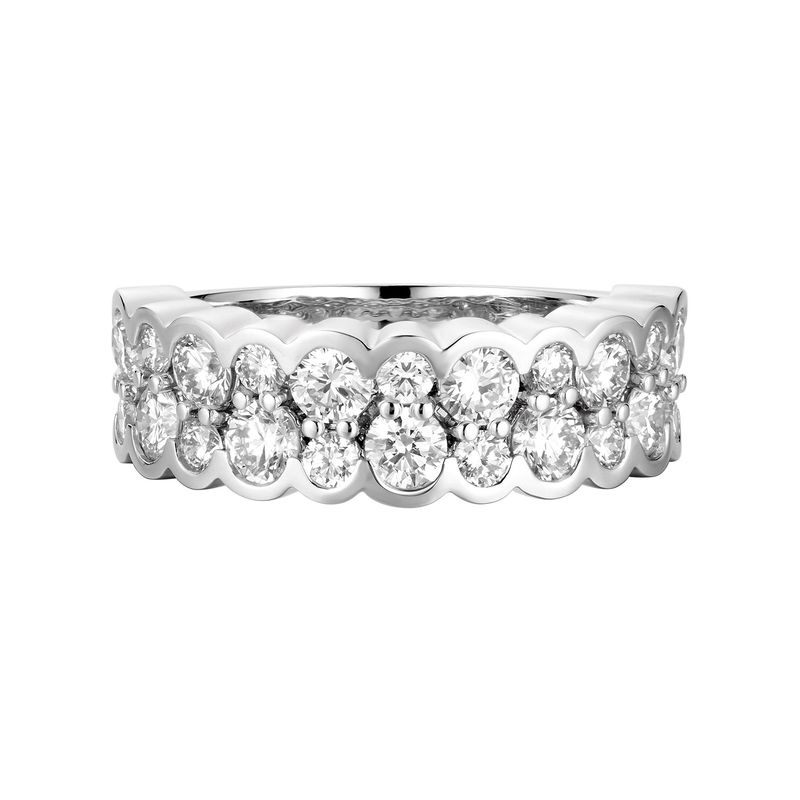 14K White Gold Natural Diamond  Wedding Band MZ5840
