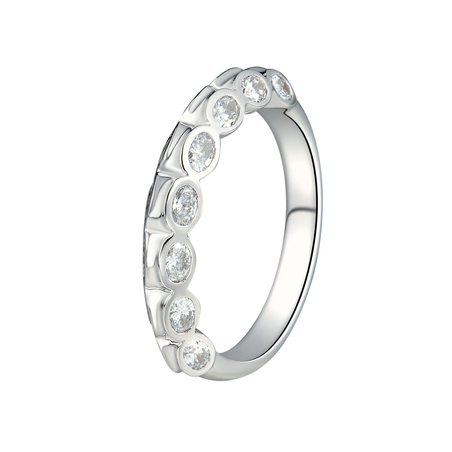 14K White Gold Natural Diamond  Wedding Band MZ6086