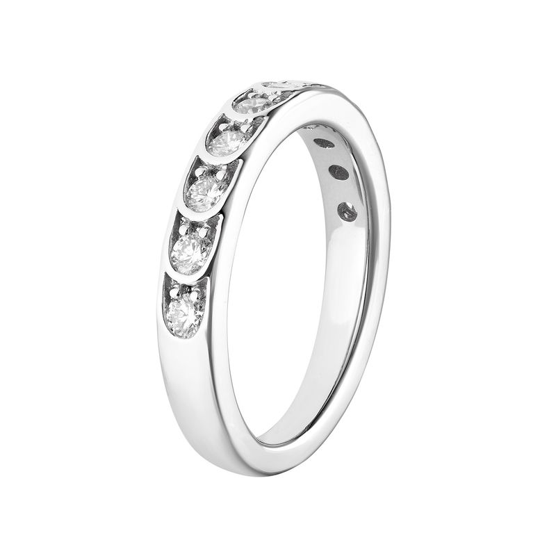 14K White Gold Natural Diamond  Wedding Band MZ5798