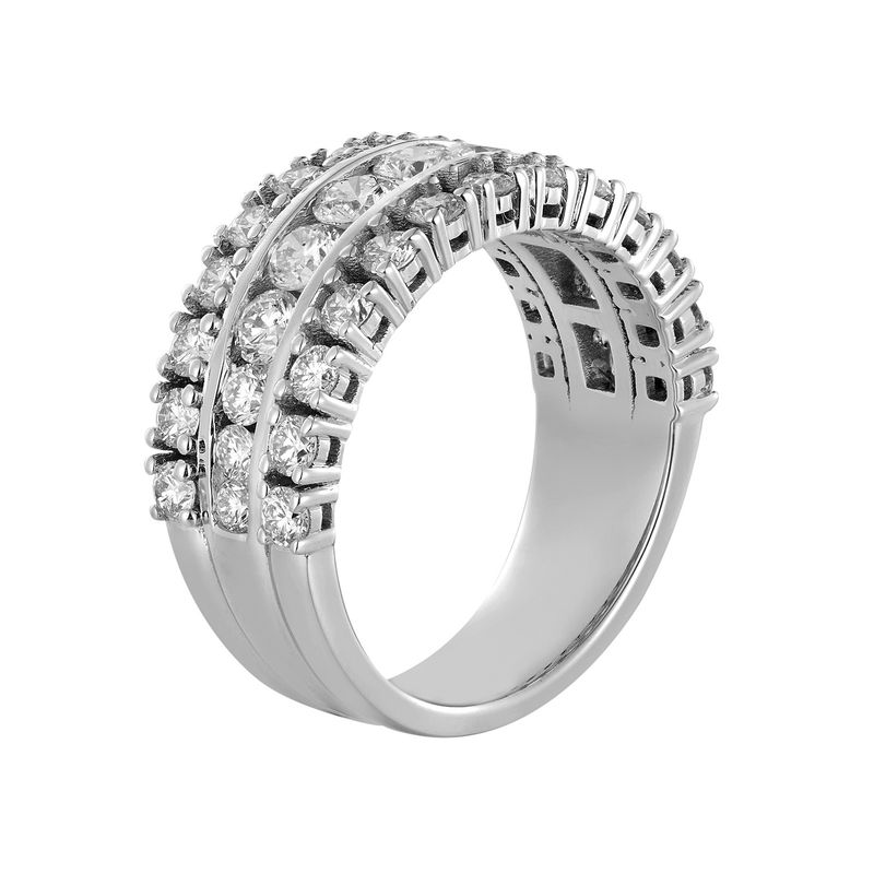 14K White Gold Natural Diamond  Wedding Band MZ72981