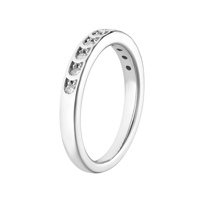 14K White Gold Natural Diamond  Wedding Band MZ5799