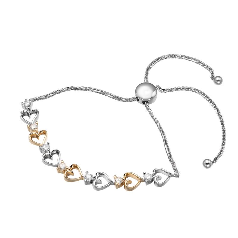 14K White Gold 14K Yellow Gold Natural Diamond  Bracelet MZ7864