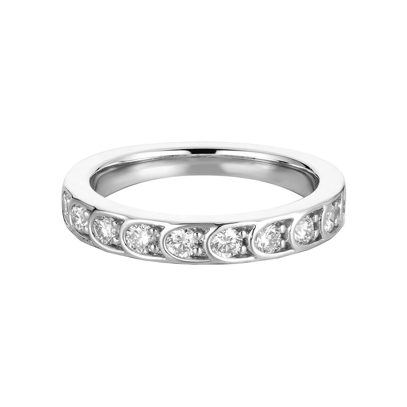 14K White Gold Natural Diamond  Wedding Band MZ5798
