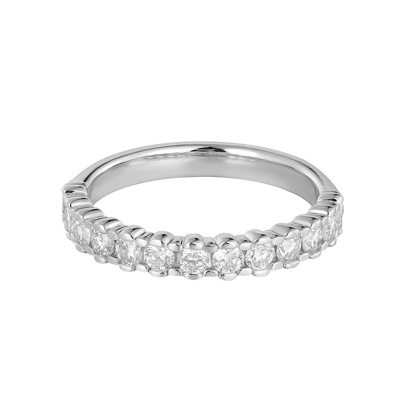 14K White Round Natural Diamond  Wedding Band MZ72948