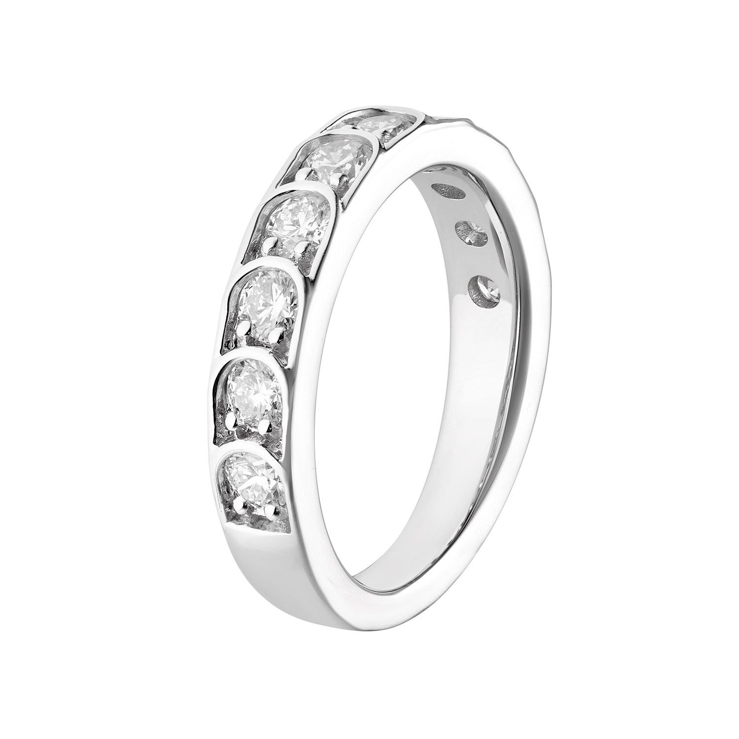 14K White Gold Natural Diamond  Wedding Band MZ5797 Natural Diamond