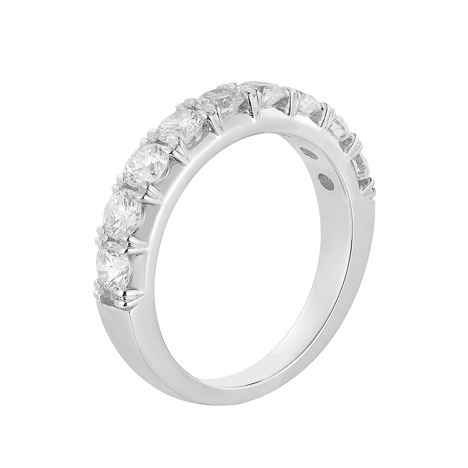 14K White Gold Natural Diamond  Wedding Band MZ11444