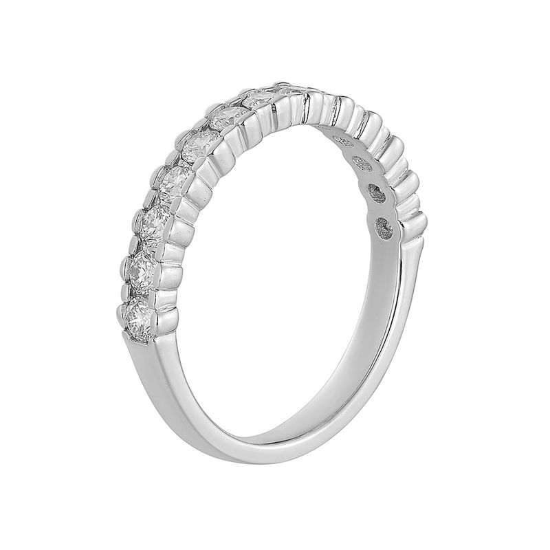 14K White Round Natural Diamond  Wedding Band MZ72948