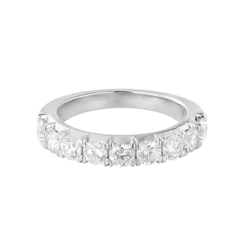 14K White Gold Natural Diamond  Wedding Band MZ11444