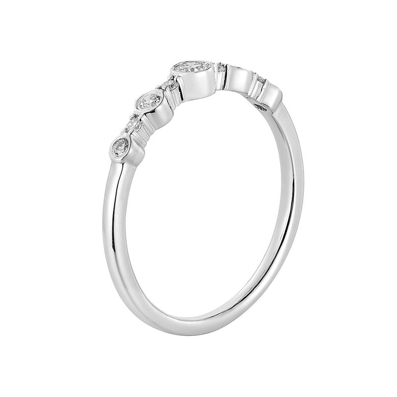 14K White Gold Natural Diamond  Wedding Band MZ11440