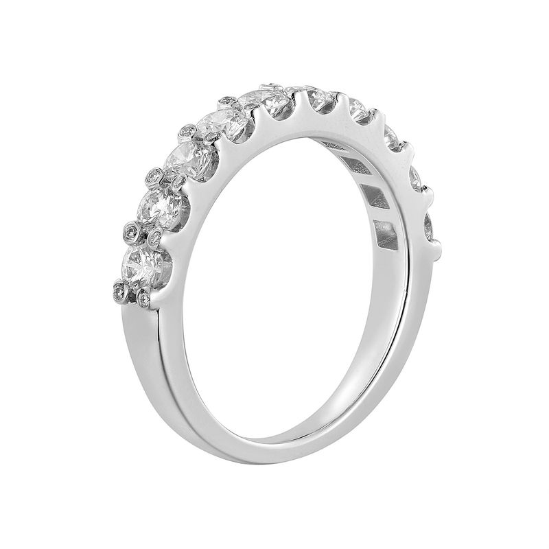 14K White Gold Natural Diamond  Wedding Band MZ11454