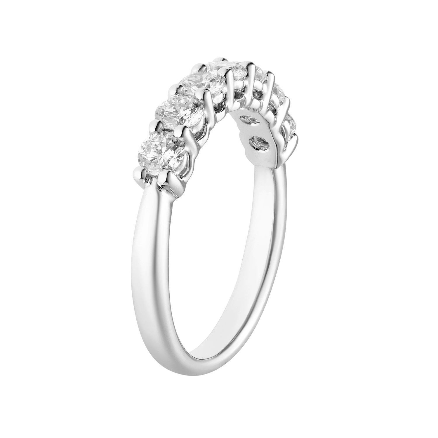 14K White Gold Round Natural Diamond  Wedding Band MZ5778