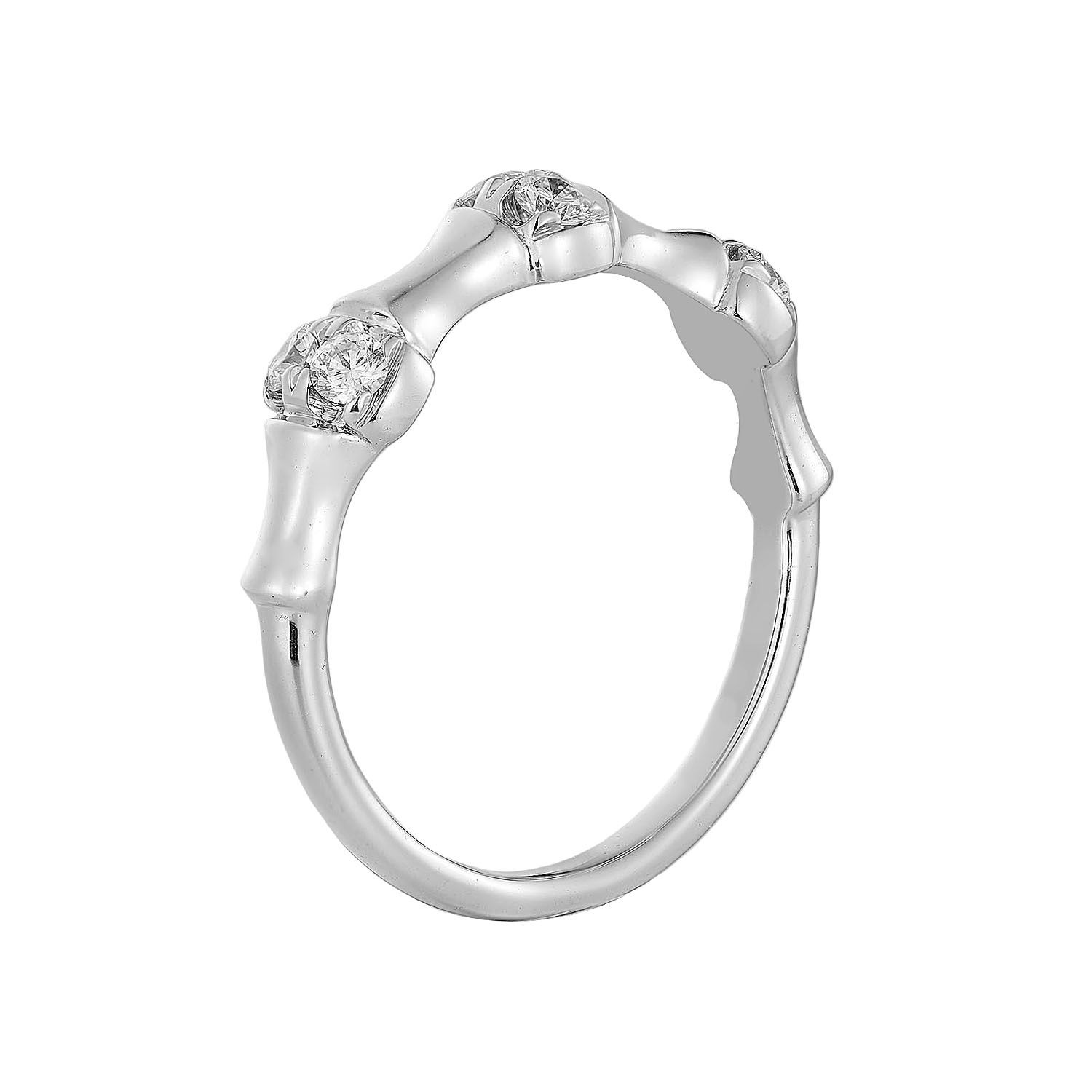 14K White Gold Round Natural Diamond s Wedding Band MZ11117