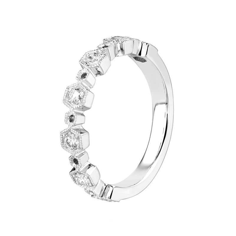14K White/ Yellow Gold Natural Diamond  Band HYD3068