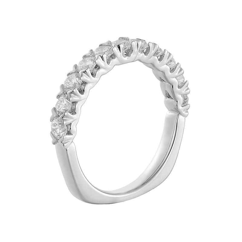 14K White/Yellow Gold Round Natural Diamond  Wedding Band MZ72945