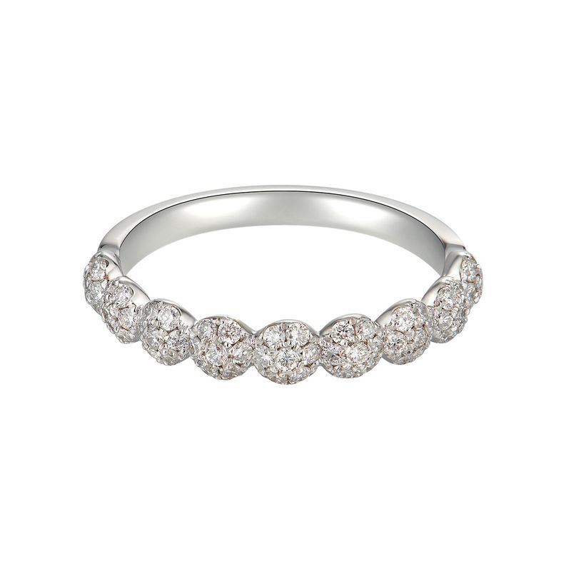 14K White/Yellow Gold Round Natural Diamond  Wedding Band MZ6020