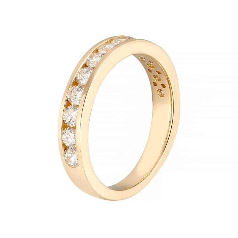 14K Yellow Gold Round Natural Diamond  Anniversary Wedding Band MZ7098