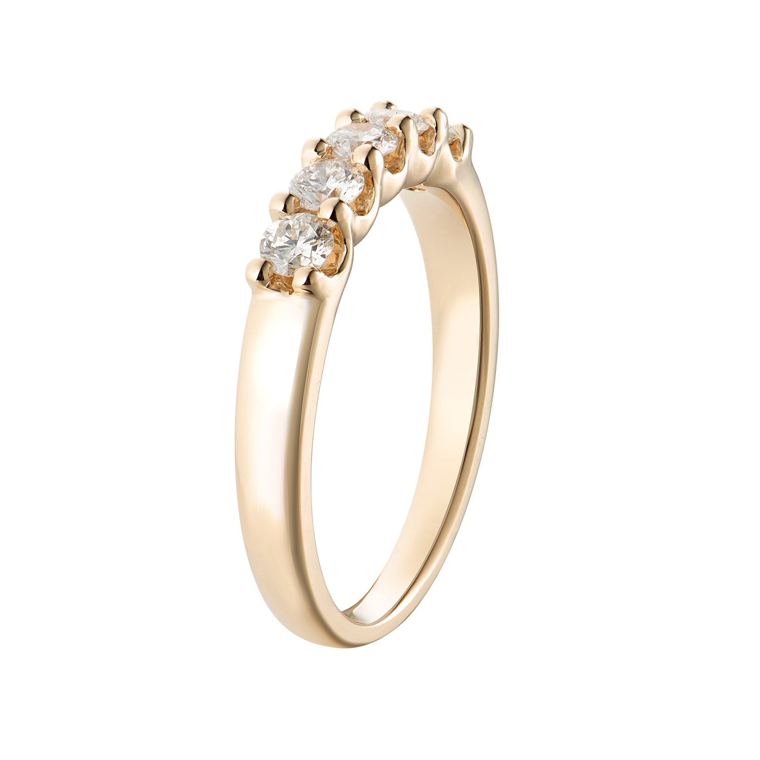14K Yellow Gold Round Natural Diamond  Wedding Band MZ5761