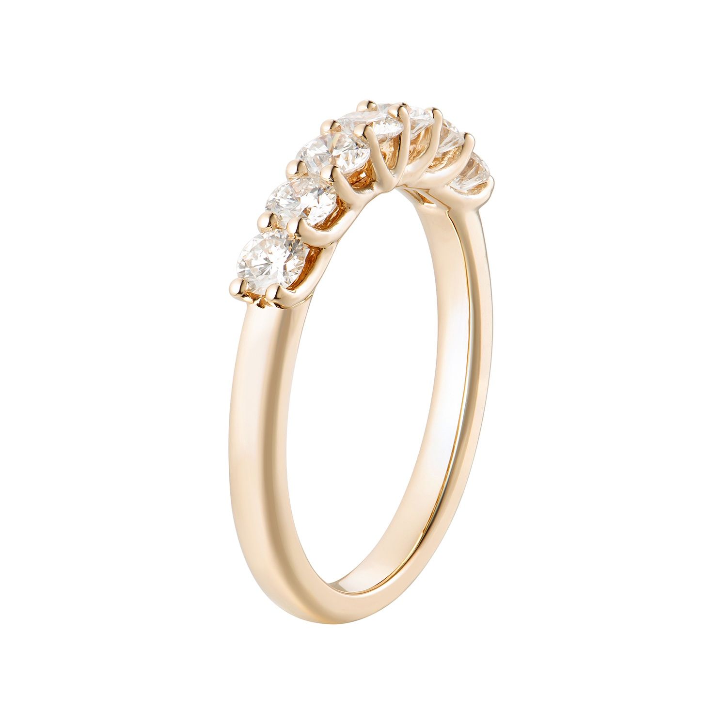14K Yellow Gold Round Natural Diamond  Wedding Band MZ5757