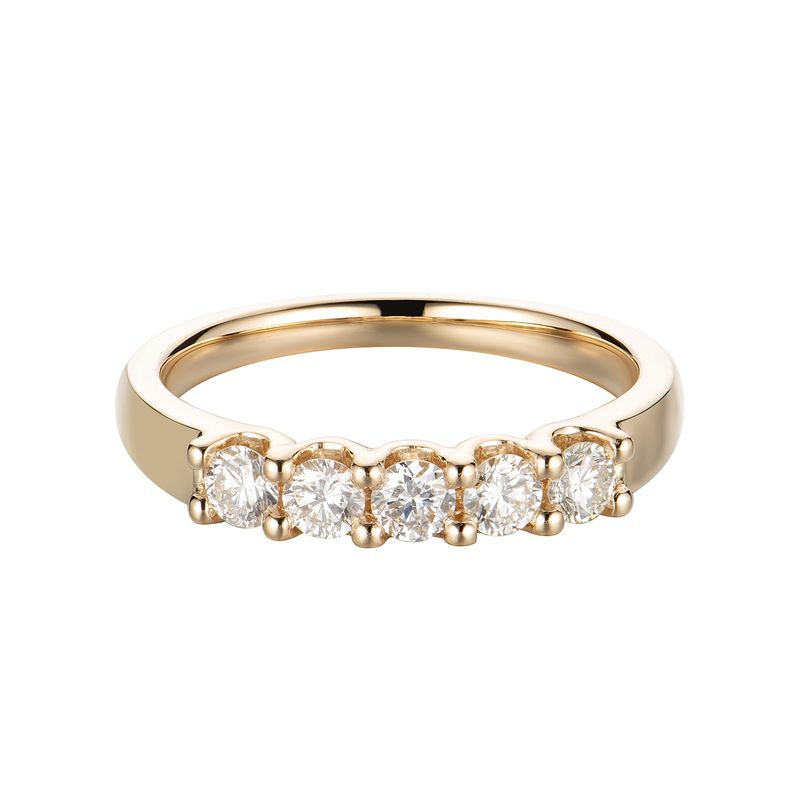 14K Yellow Gold Round Natural Diamond  Wedding Band MZ5761
