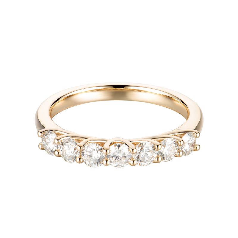 14K Yellow Gold Round Natural Diamond  Wedding Band MZ5757