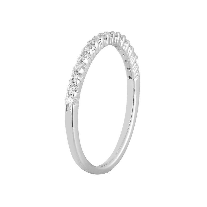 Anniversary Band 14K White Gold Round Natural Diamond  Wedding Band MZ12131