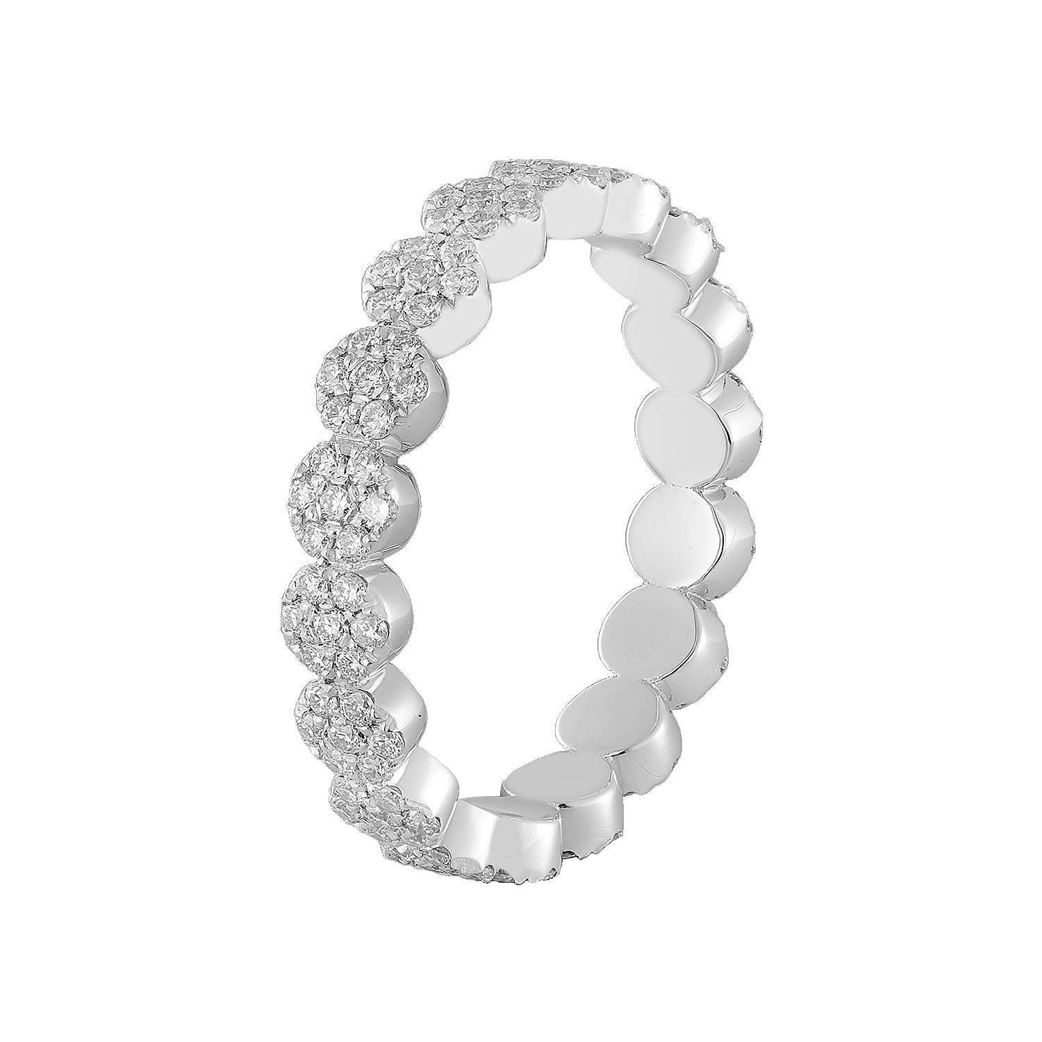 14K White Gold Natural Diamond Eternity Style MZ12123