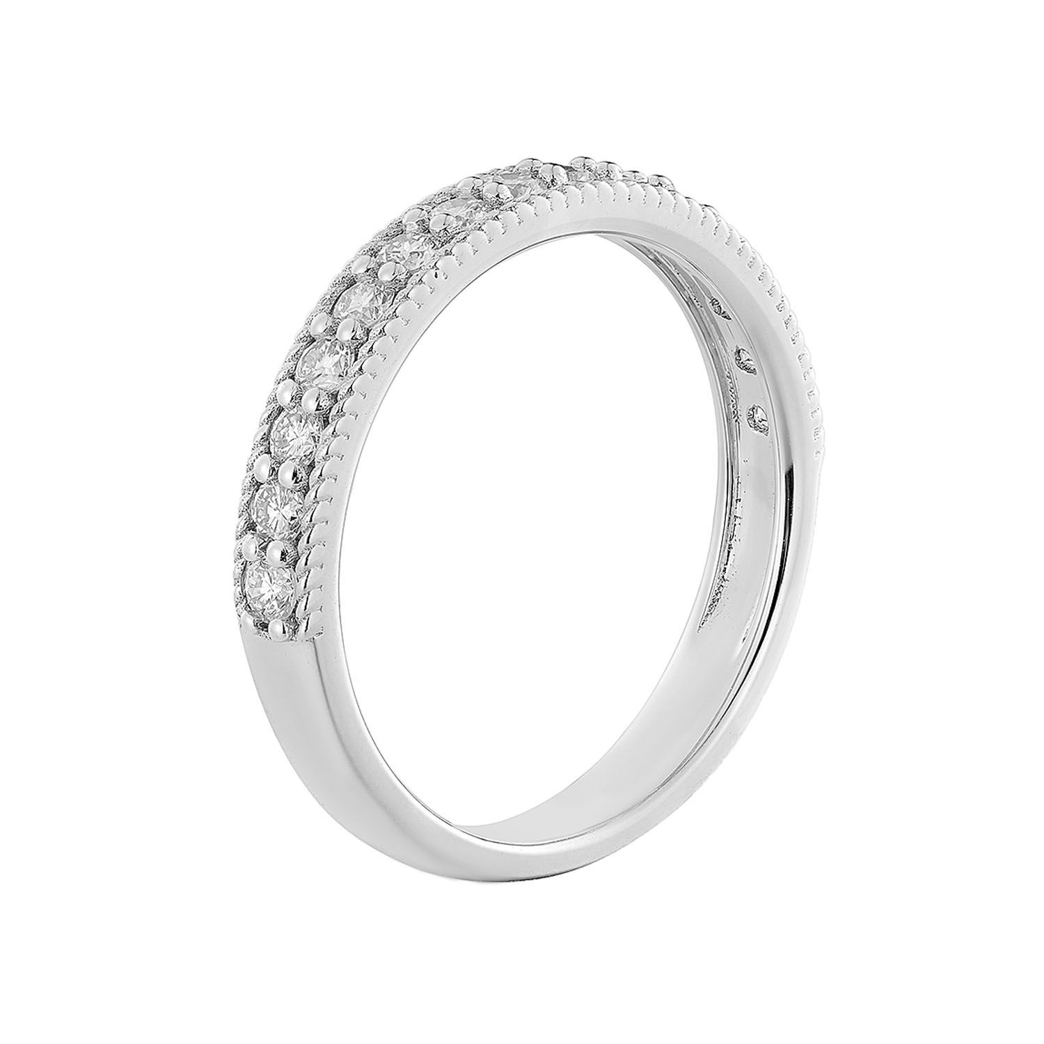 14K White Gold Natural Diamond Wedding Band MZ11116-1