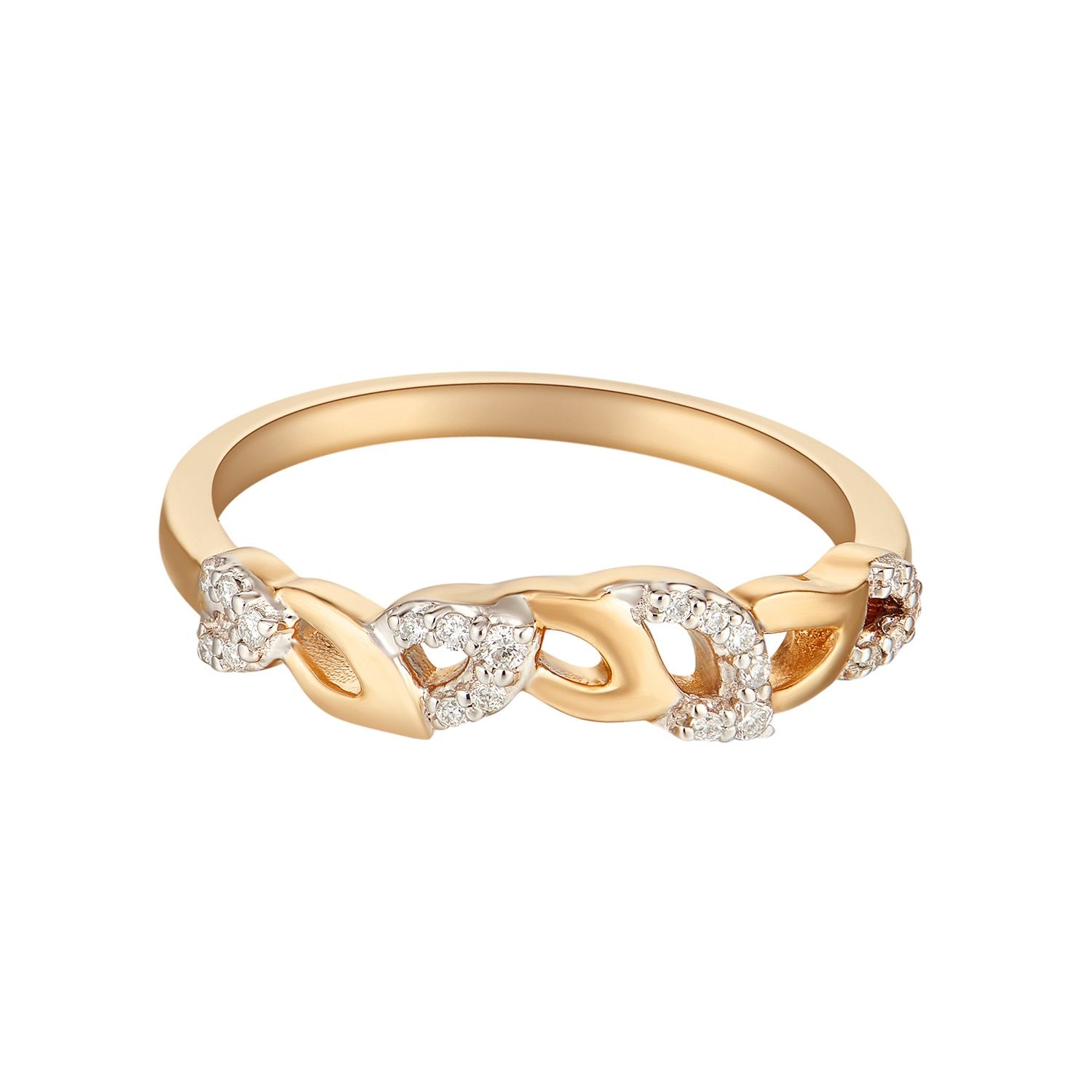 14K Yellow Gold Floral Split Natural Diamond  Wedding Band MZ5201
