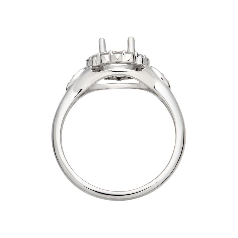 14K White Gold Natural Diamond Engagement Ring MZ6317
