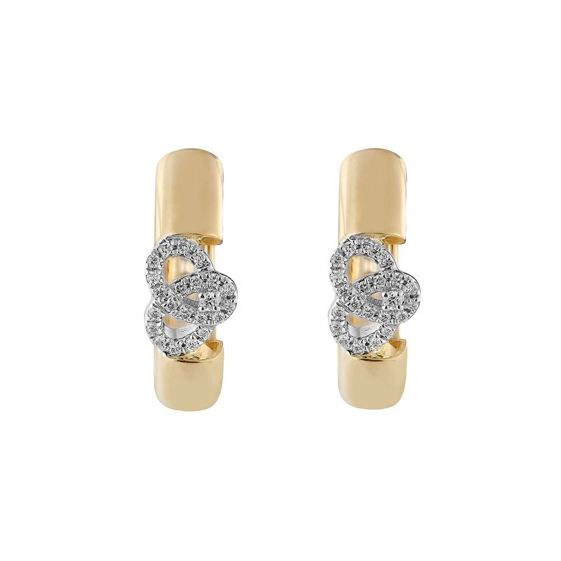14K White Gold 14K Yellow Gold Natural Diamond  Earring MZ9995