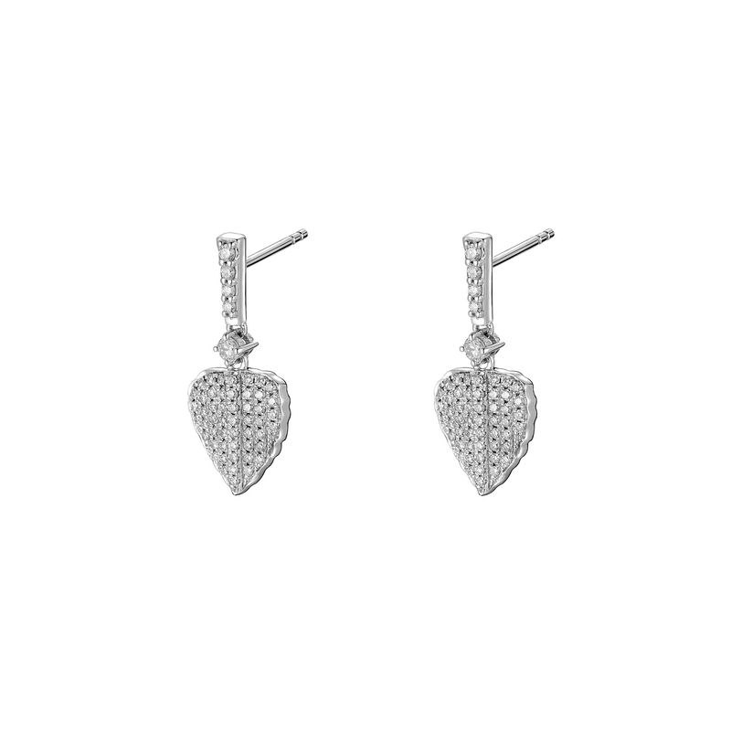 14K White Gold Natural Diamond  Earring  MZ9980