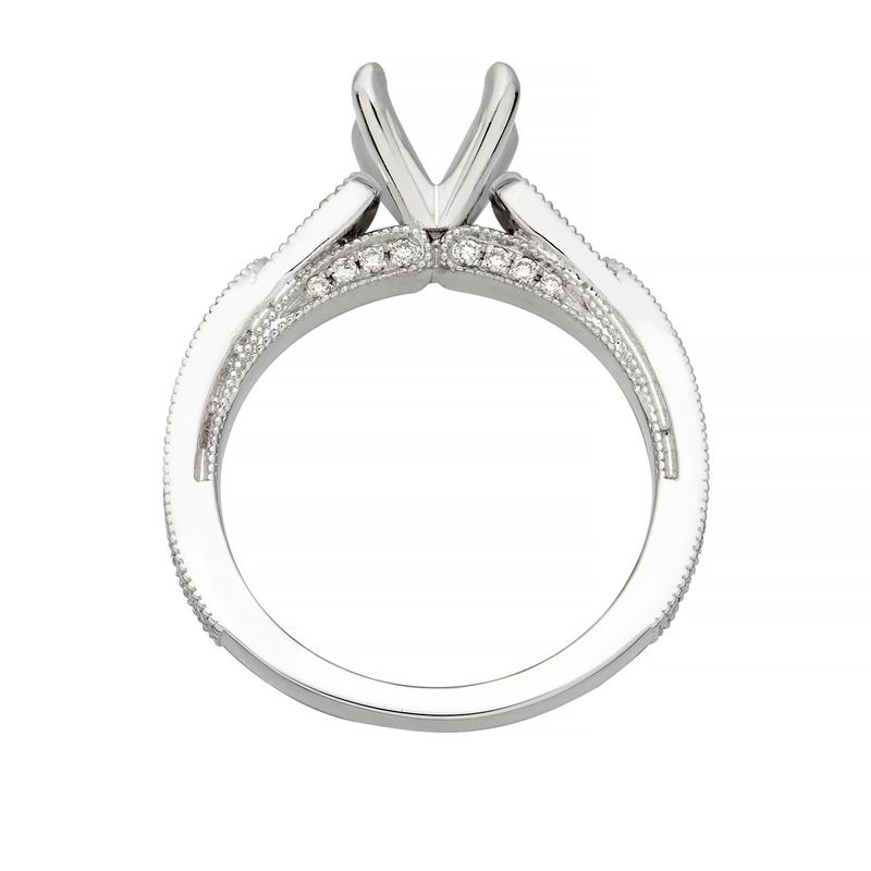14K White Gold Natural Diamond s Engagement Ring MZ6264 Natural Diamond