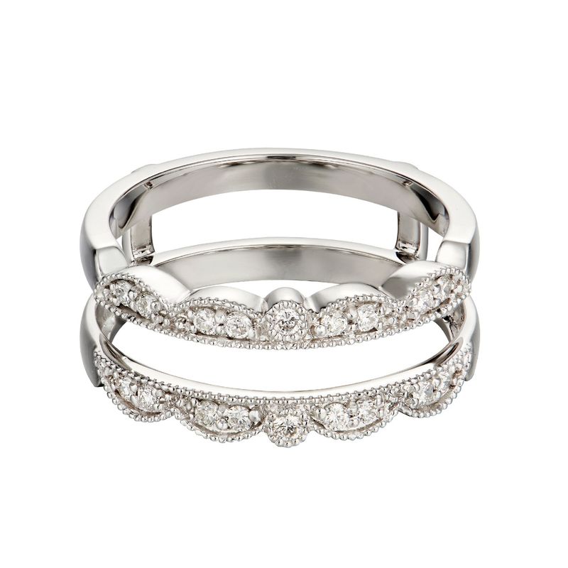 14K White Gold Natural Diamond s Enhancer Ring MZ6224