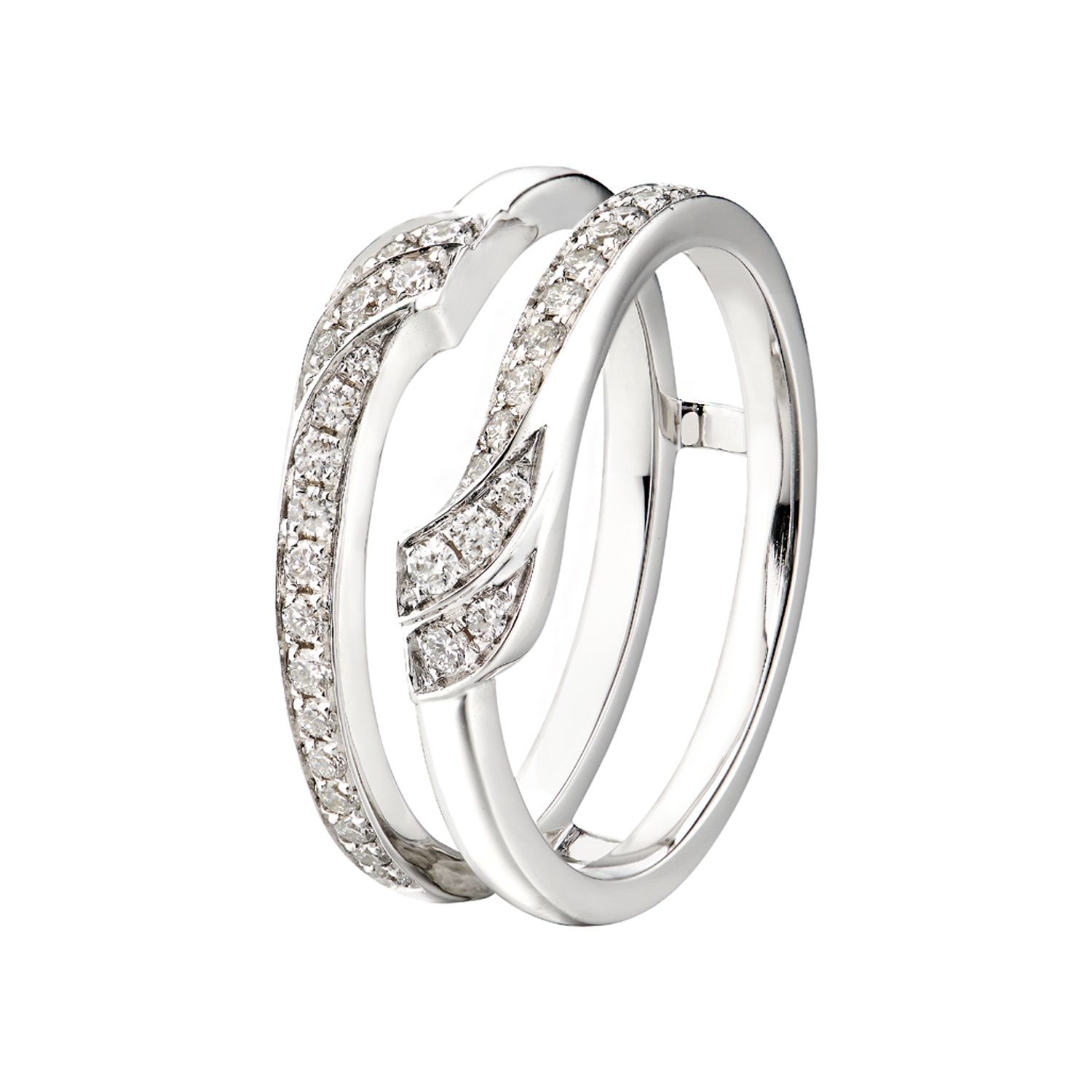 14K White Gold Natural Diamond s Enhancer Ring MZ6193