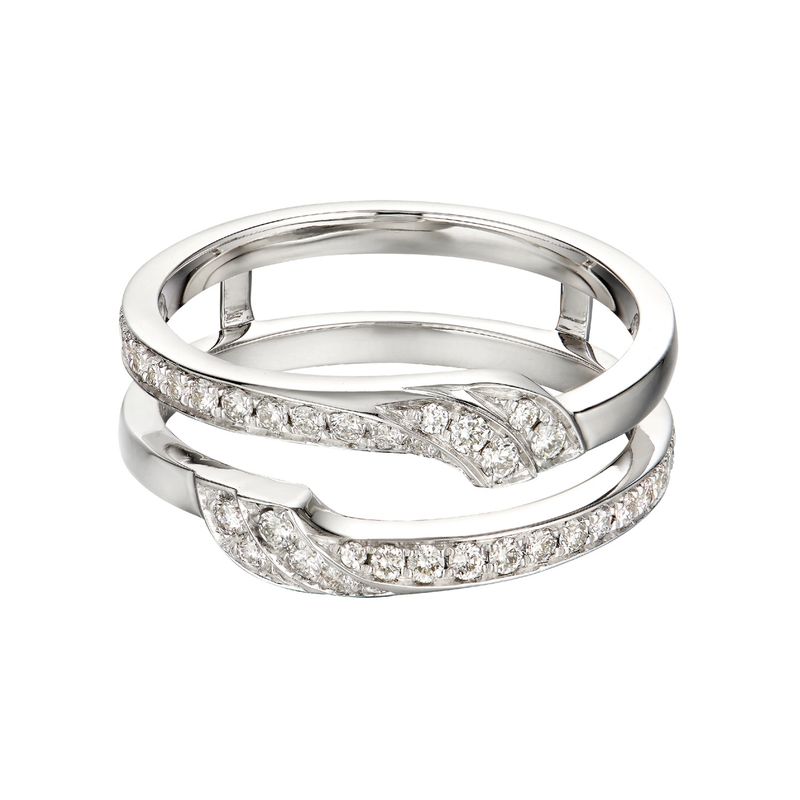 14K White Gold Natural Diamond s Enhancer Ring MZ6193
