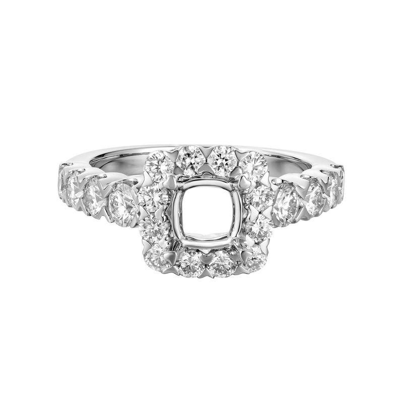 14k White Gold Natural Diamond Engagement Ring MZ5891