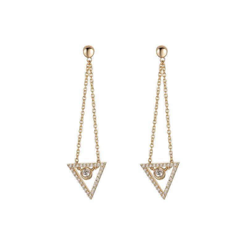 Mia Monserrat 14K Yellow Gold Natural Diamond  Earring MZ9097 Natural Diamond