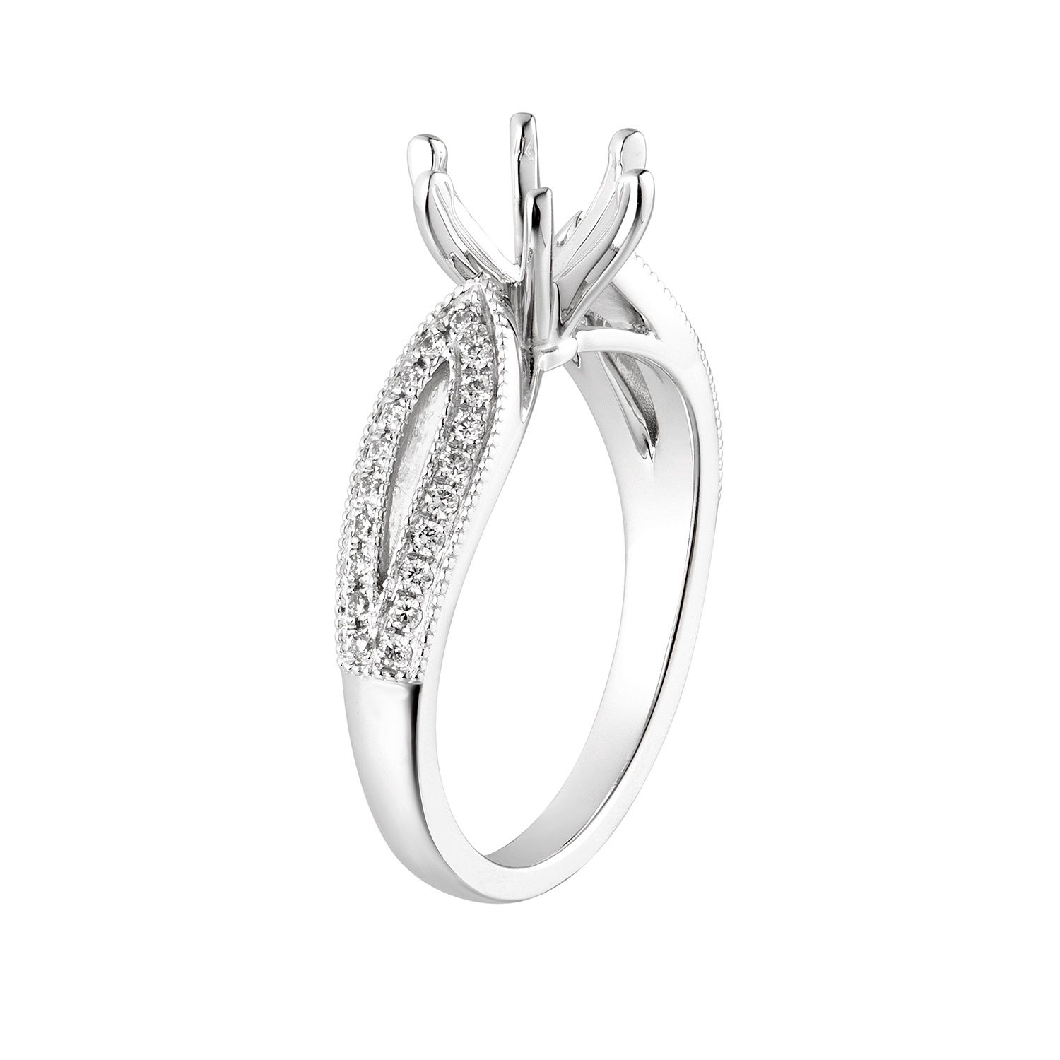 14K White Gold Natural Diamond Ring Set MZ5691