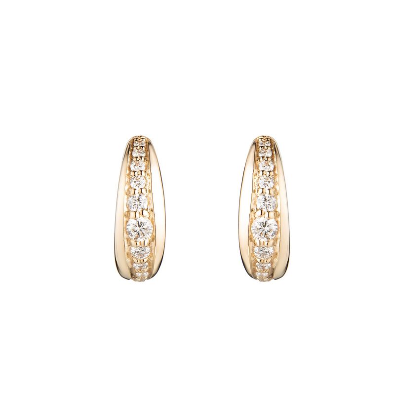 14K Yellow Gold Natural Diamond  Stud Earrings MZ7540 Natural Diamond