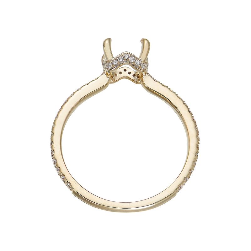 14K Yellow Gold Natural Diamond Engagement Ring MZ1755