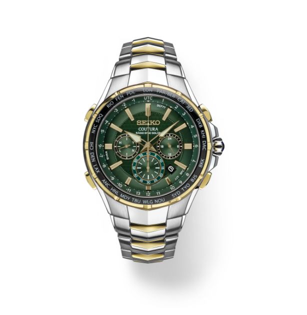 Seiko Coutura SSG022 Radio Sync Solar Chronograph 10 ATM 45.5mm Men&#39;s Watch