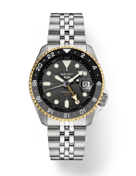 Seiko 5 Sports SS TT Automatic GMT Charcoal Dial